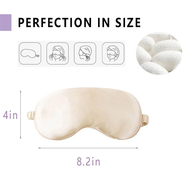 Silk Eye Cover Soft Satin Blindfold Elastic Strap Eyeshade
