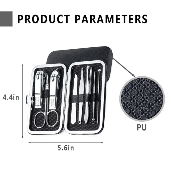 Professional 8 pcs Nail Clippers Kit With Case