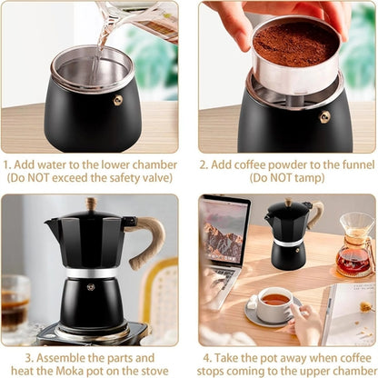 10 OZ 6 Cup Moka Pot Espresso Maker