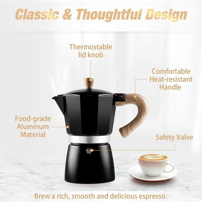 10 OZ 6 Cup Moka Pot Espresso Maker