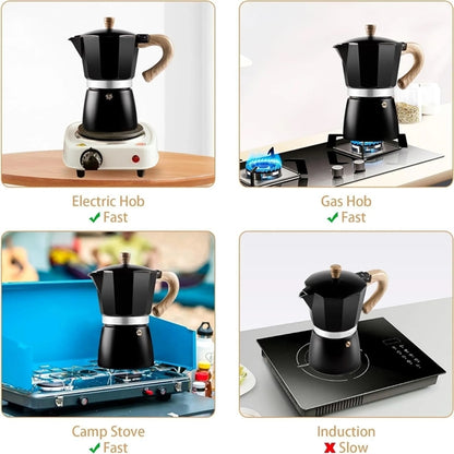 10 OZ 6 Cup Moka Pot Espresso Maker