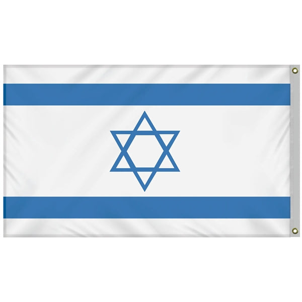 Israel 3' x 5' Standard Knit Poly Flag w/ Heading & Grommets