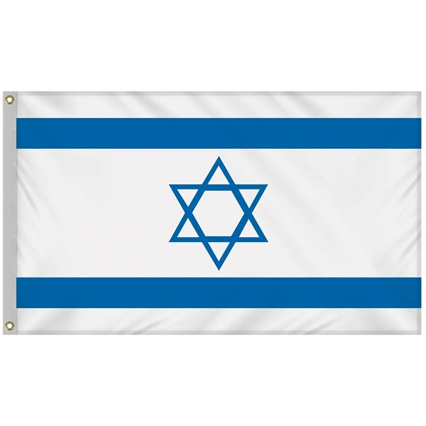 Israel 3' x 5' Outdoor Knit Poly Flag w/ Heading & Grommets