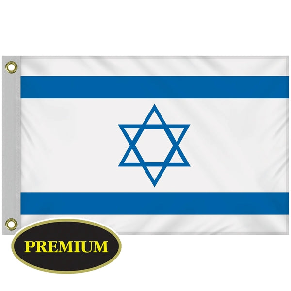 Israel 2' x 3' Outdoor Knit Poly Flag w/ Heading & Grommets
