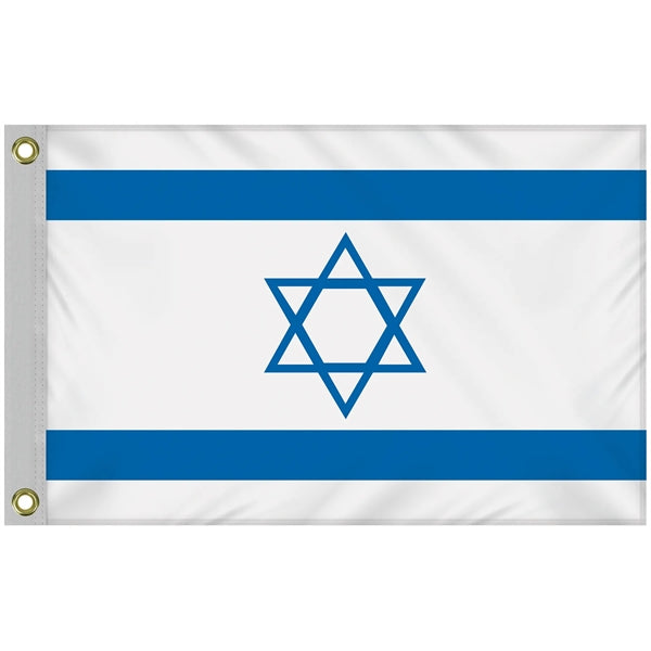 Israel 2' x 3' Outdoor Knit Poly Flag w/ Heading & Grommets