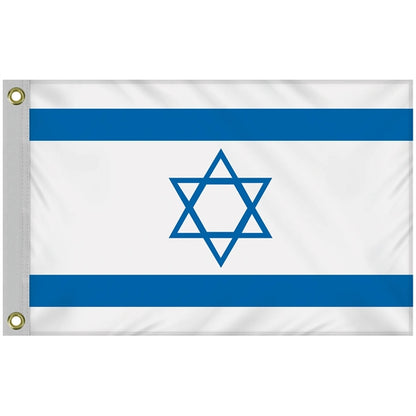 Israel 2' x 3' Standard Knit Poly Flag w/ Heading & Grommets