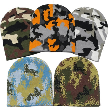 Unisex Camouflage Knitted Beanie