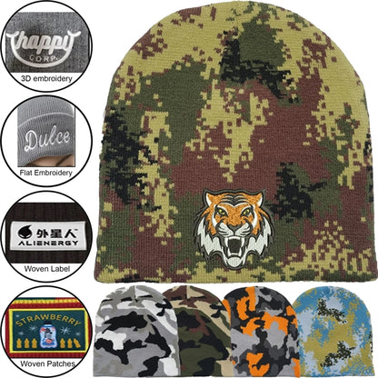 Unisex Camouflage Knitted Beanie