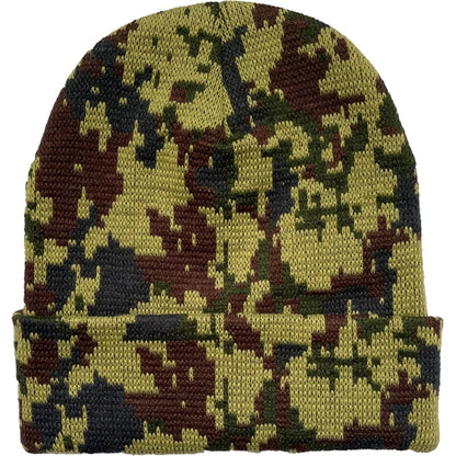 Unisex Camouflage Knitted Cuffed Beanie