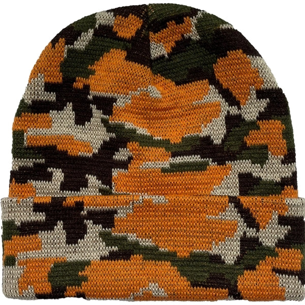 Unisex Camouflage Knitted Cuffed Beanie
