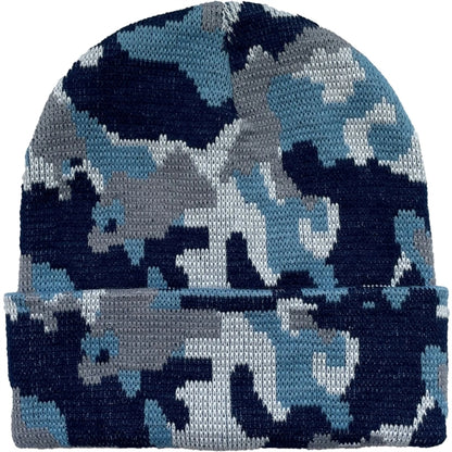 Unisex Camouflage Knitted Cuffed Beanie