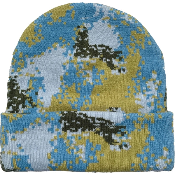 Stretchy Camouflage Knitted Cuffed Beanie