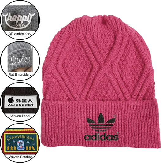 Premium Braided Knitted Cuffed Woolen Beanie