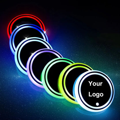 Custom LED Lighting Up Cup Coasters for Car