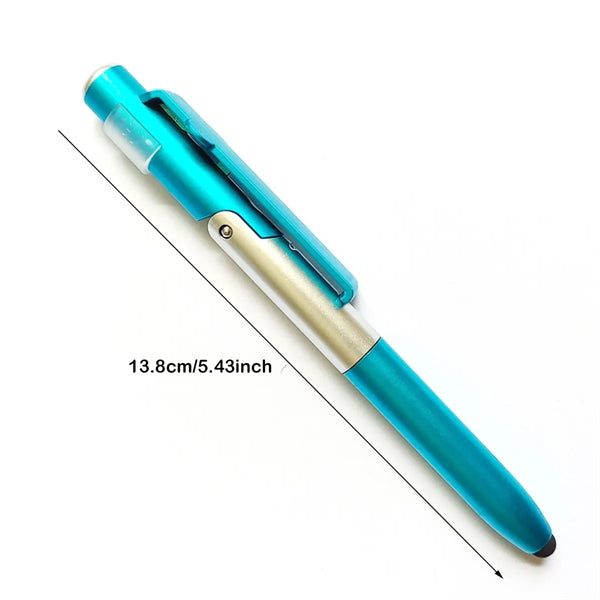 4 in 1 Fold Stylus Phone Stand Pen with Flashlight