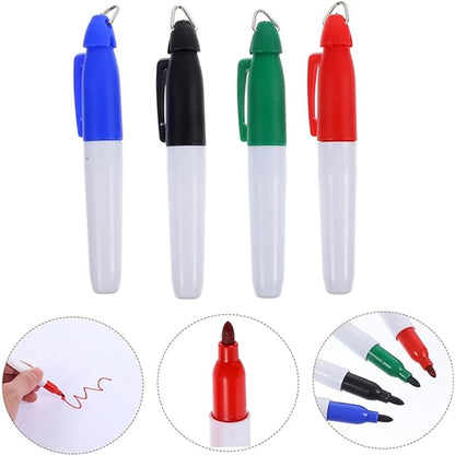 Mini Permanent Markers Golf Ball Pens With Key Chain Clips