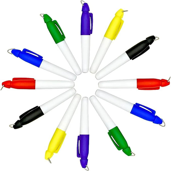 Mini Permanent Markers Golf Ball Pens With Key Chain Clips