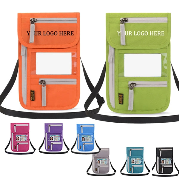 Small Crossbody Travel RFID Passport ID Purse Sling Bag