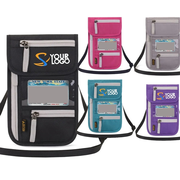 Small Crossbody Travel RFID Passport ID Purse Sling Bag