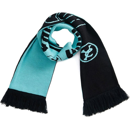 Stretchy Knitted Woven Scarf W/ Tassel