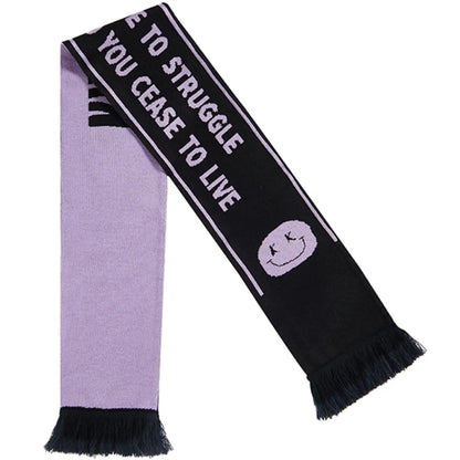 Stretchy Knitted Woven Scarf W/ Tassel