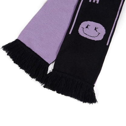 Stretchy Knitted Woven Scarf W/ Tassel