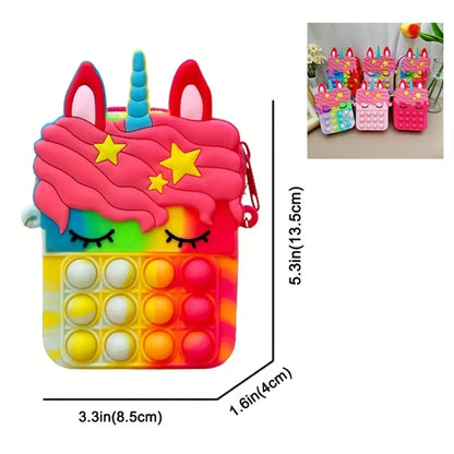 Silicone Pop Unicorn Coin Purse
