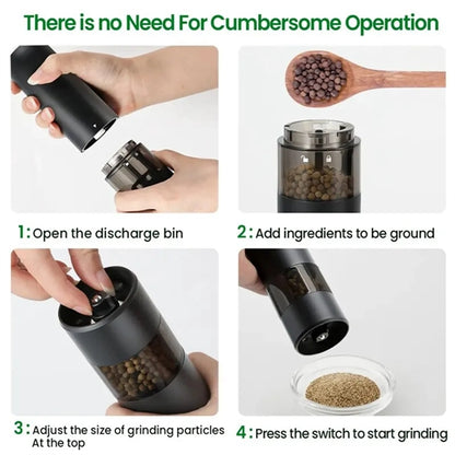 Electric Salt Pepper Grinders Spice Mill Shakers