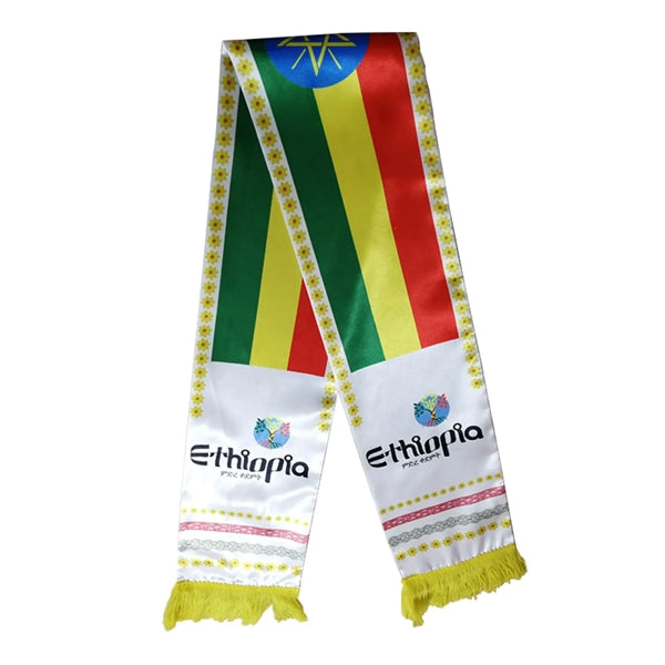 Satin Summer Sublimation Printing Scarf W/ Tassel