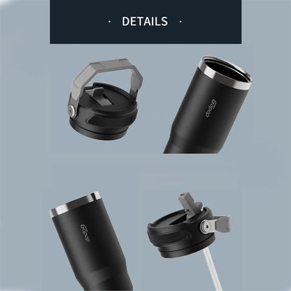 30oz Stainless Steel Insulated Tumbler with Straw & Handle