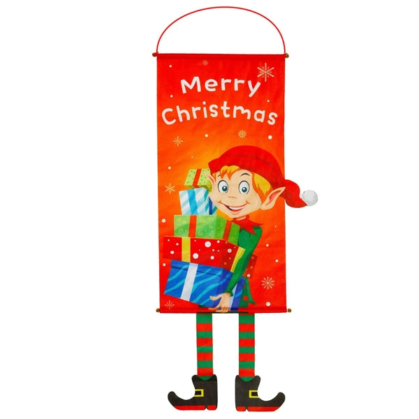 Window Hanging Flags Door Banner For Christmas