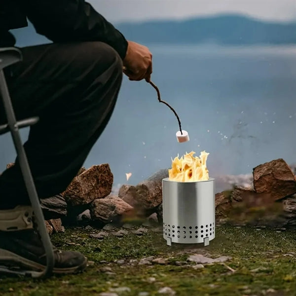 Mini Camping Stove Tabletop Fire Pit With Stand