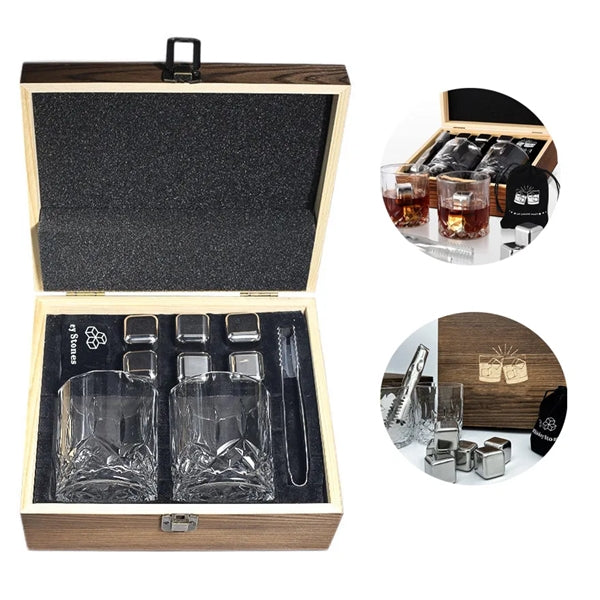 11 Pcs Stones with Glasses Gift Set
