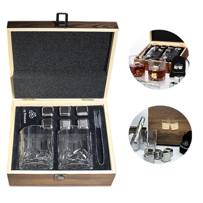 11 Pcs Stones with Glasses Gift Set