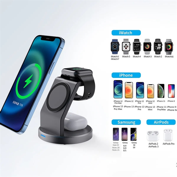 3 In 1 Magnetic Wireless Charging Station