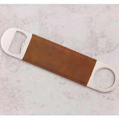 Leather Trim Flat Bottle Opener