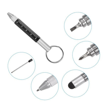 Multitool Keyring Ballpoint Pen With Carabiner