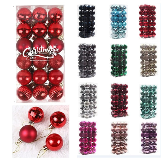 36Pcs 4cm Christmas Tree Color Ball