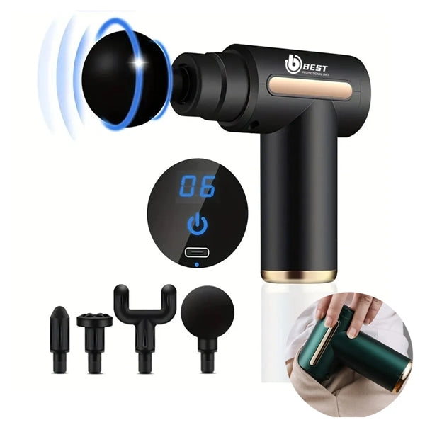 Lcd Display Massage Gun For Body Neck Back