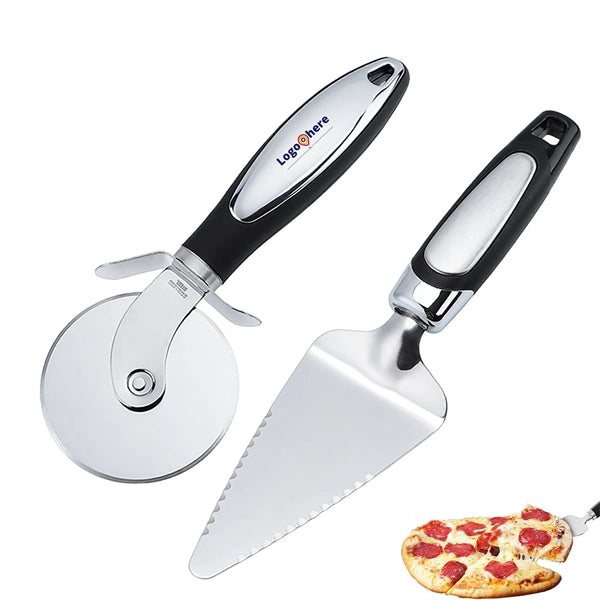 Pizza Cutter And Server Set
