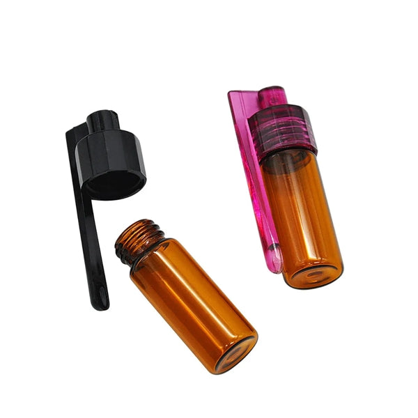 Glass Bottle Pill Box With Spoon