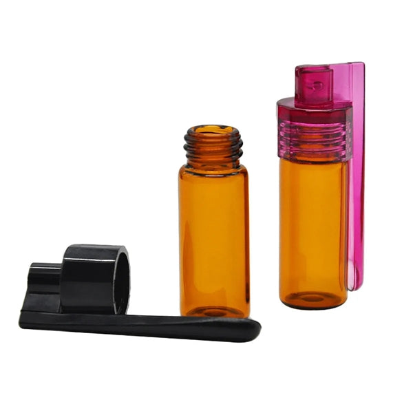 Glass Bottle Pill Box With Spoon