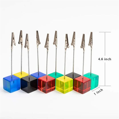 Cube Base Memo Clip Holder