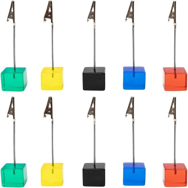Cube Base Memo Clip Holder