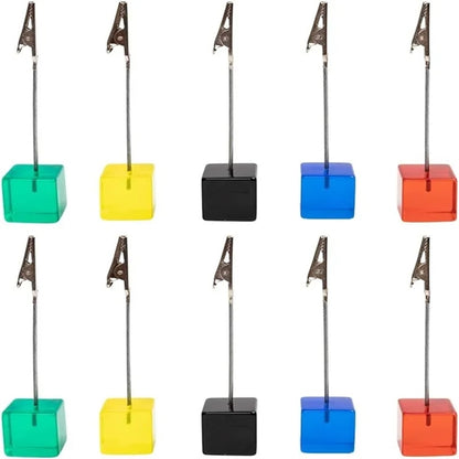 Cube Base Memo Clip Holder
