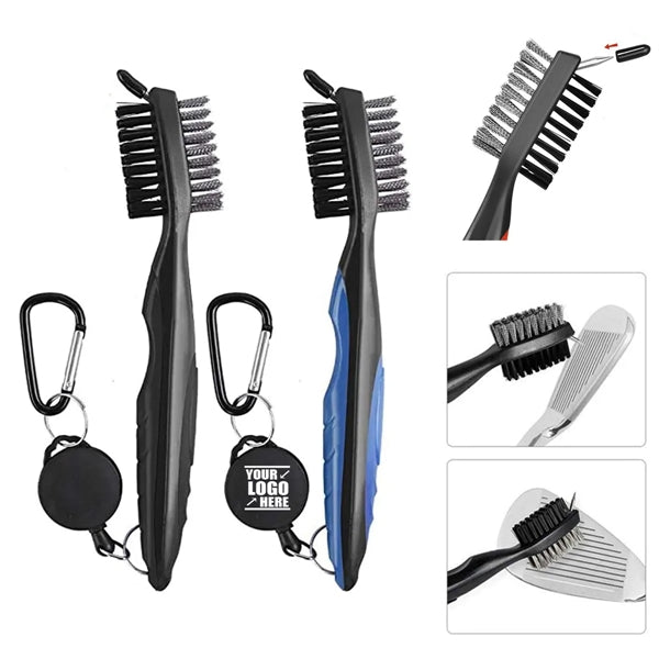 Retractable Golf Club Brush Groove Cleaner