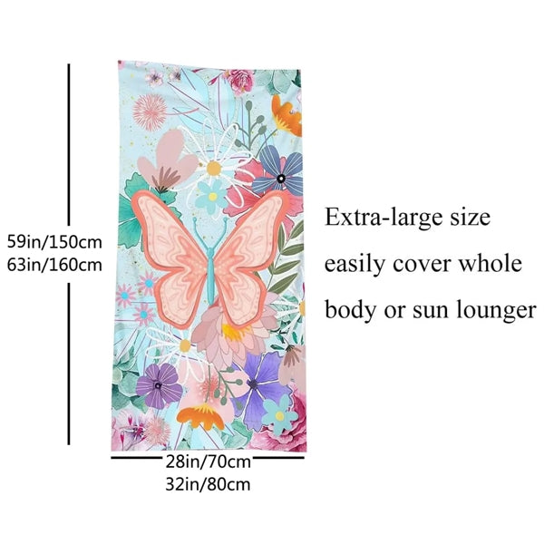 Sublimated Microfiber Beach Towel