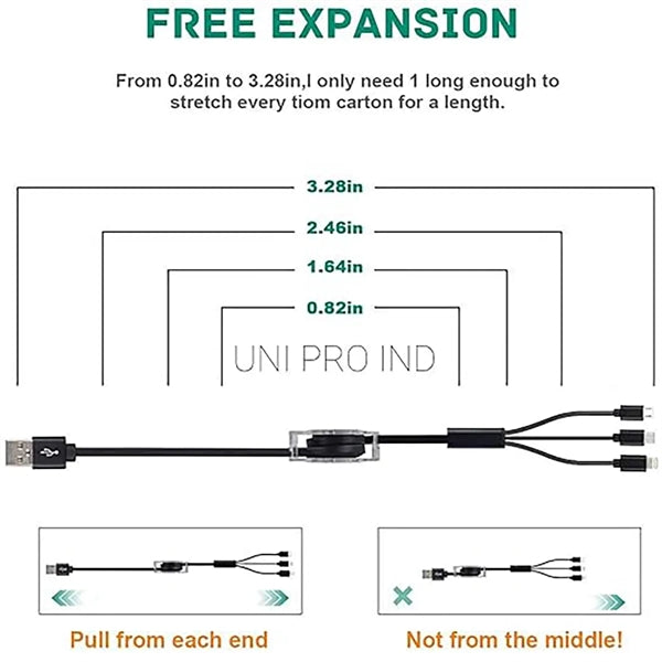 3 In 1 Charging Data Cable Fast Charger Cord