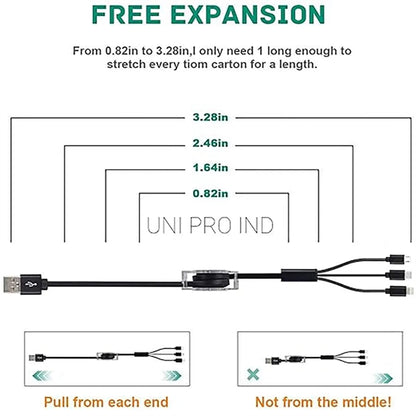 3 In 1 Charging Data Cable Fast Charger Cord