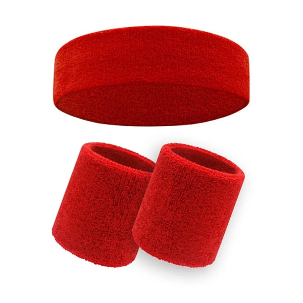 Sweatband Headband Wristband Set